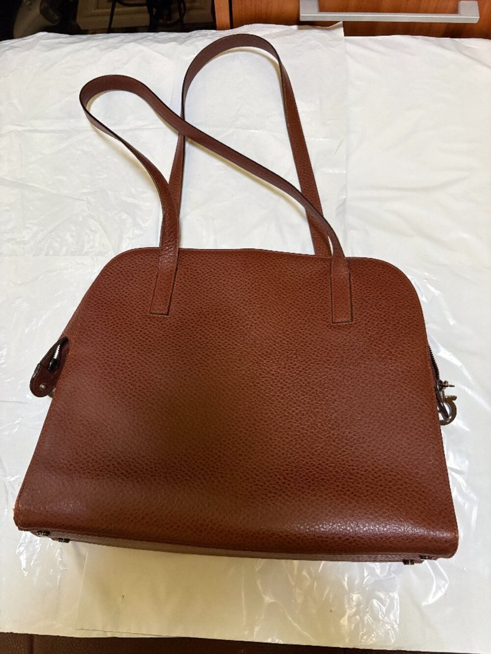 Salvatore Ferragamo Tote bag Brown Leather Shoulder bag Made in Italy